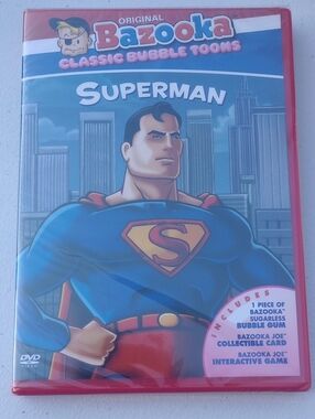 New Sealed Original Bazooka Classic Bubble Toons Superman